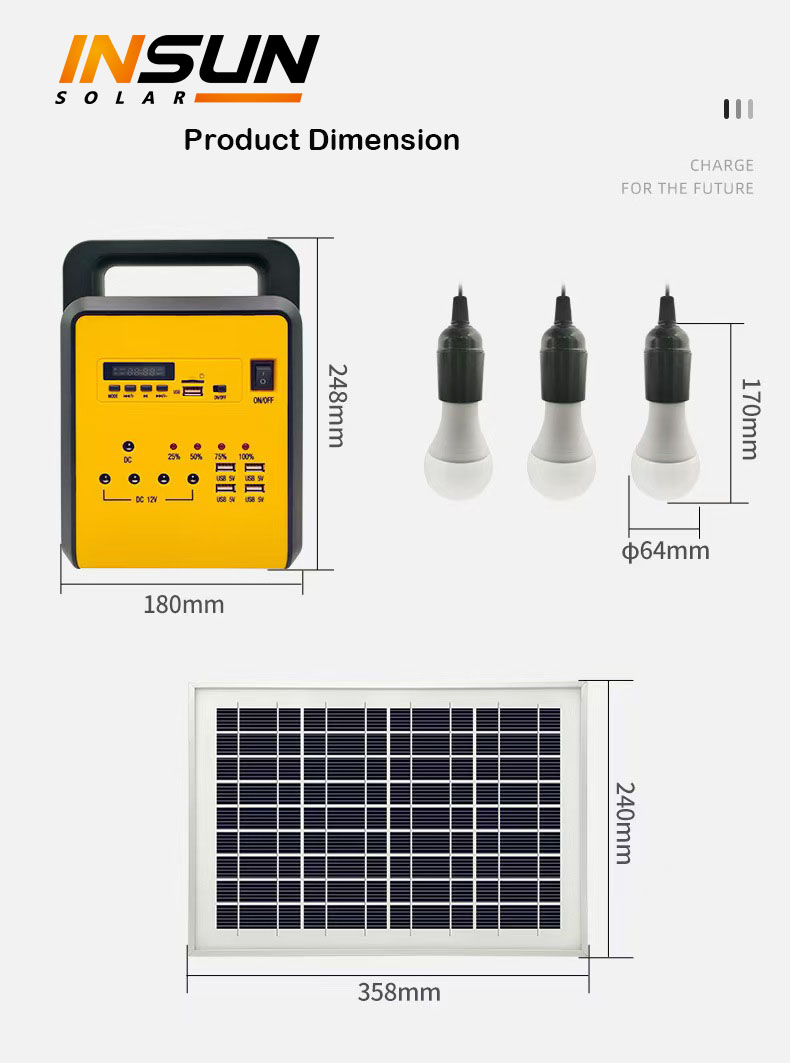 New customized 15W SOLAR portable system for emergency use